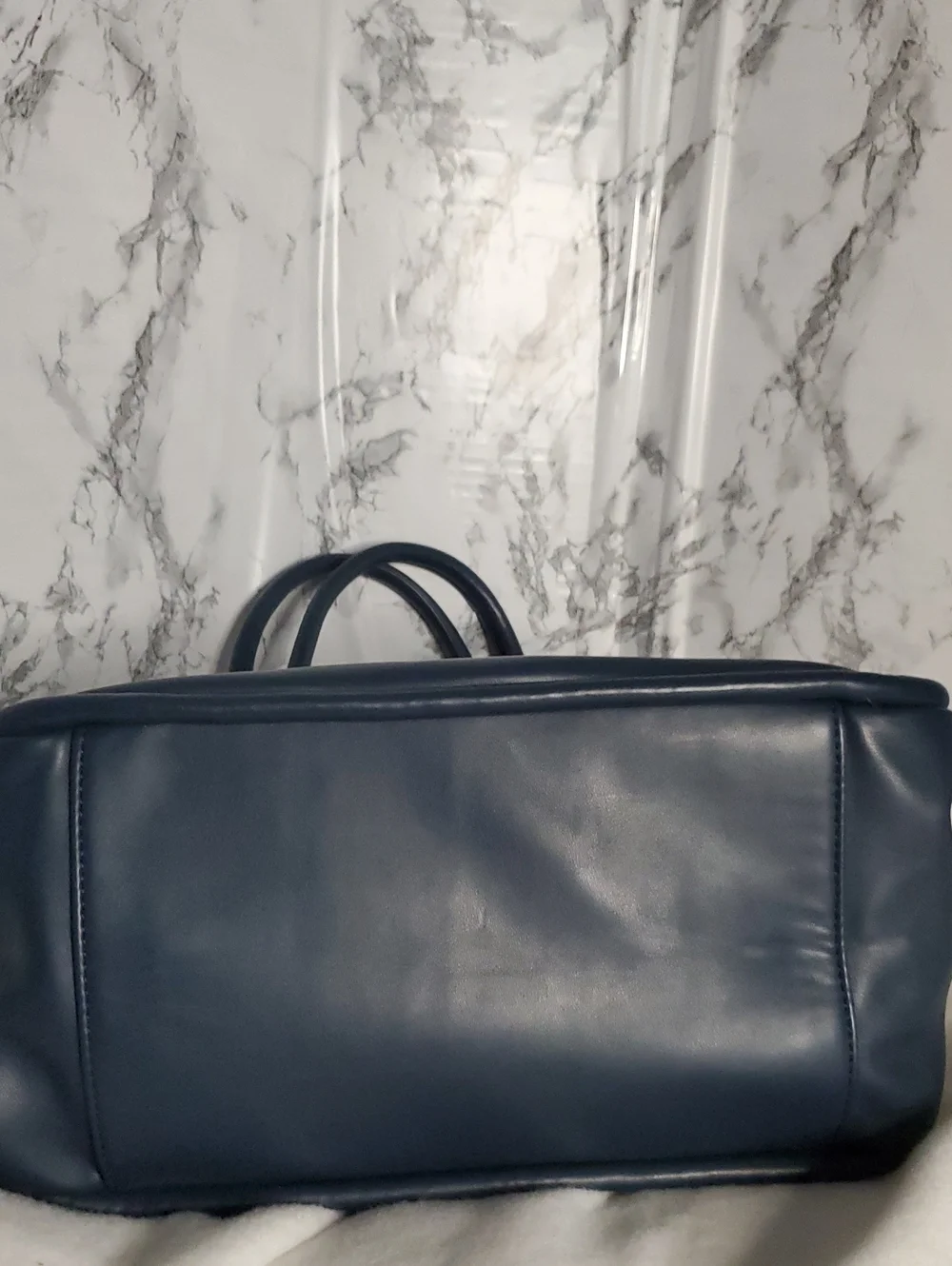 Lulu Dharma Butter Soft Vegan Leather Navy Blue Women's Tote Bag